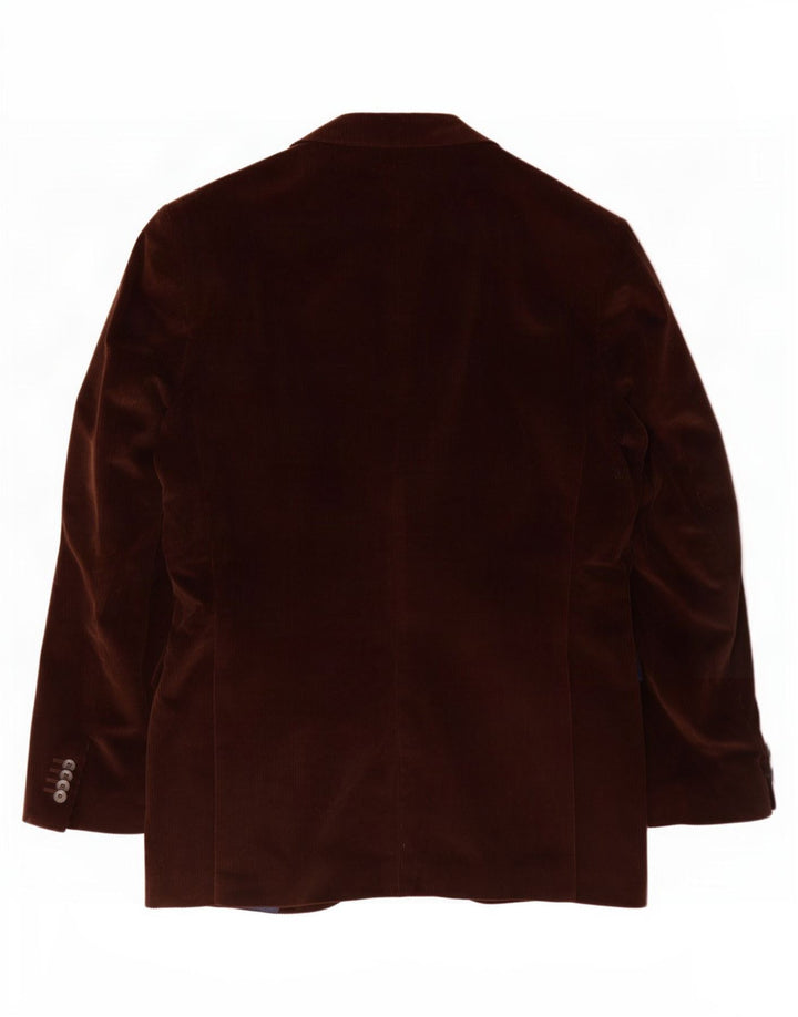 Gant Giacca da uomo in velluto a coste a 2 bottoni EU 50 Large in cotone marrone