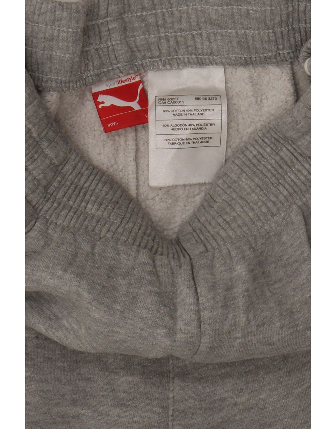 Pantaloni della tuta da ragazzo Puma 13-14 anni Large in cotone grigio