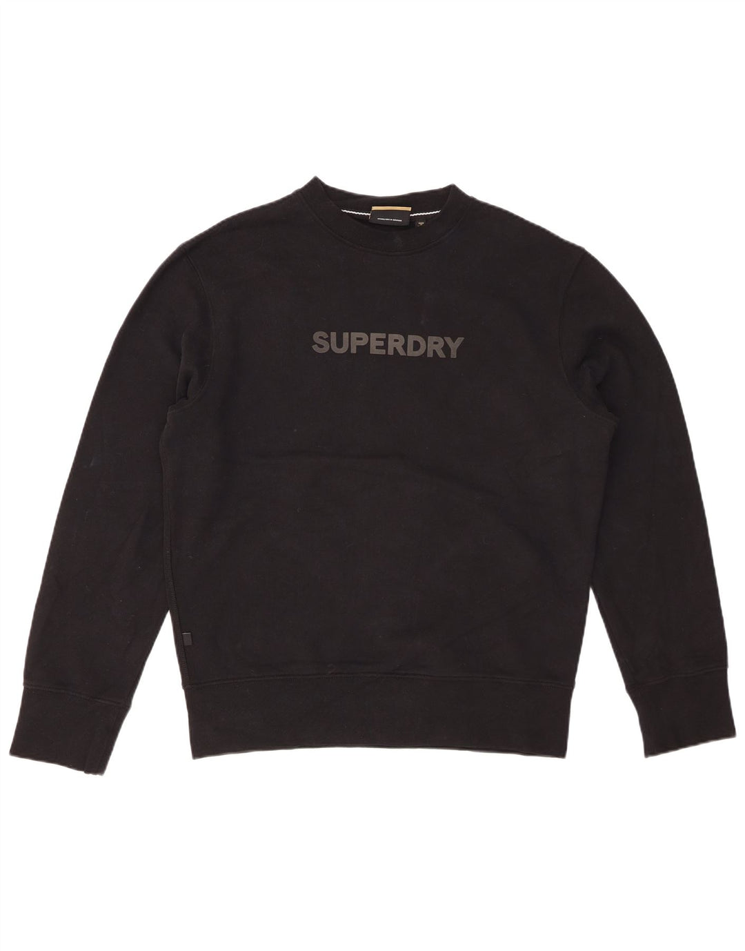 Felpa grafica da uomo SUPERDRY Maglione piccolo cotone nero