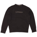 Felpa grafica da uomo SUPERDRY Maglione piccolo cotone nero