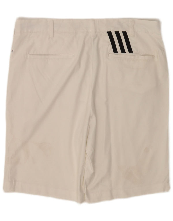 Pantaloncini chino da uomo Adidas W34 Large poliestere bianco