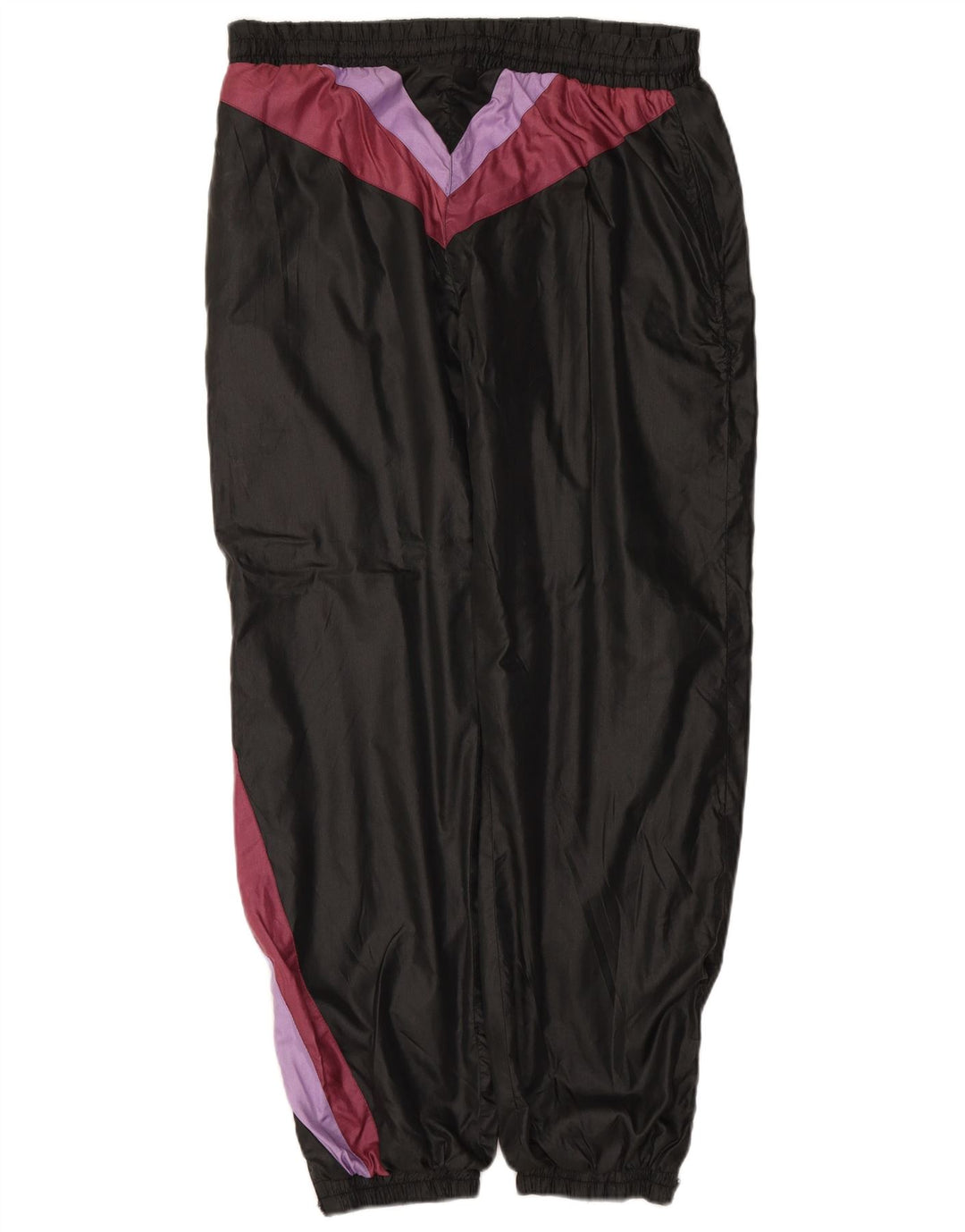 VINTAGE Pantaloni da tuta da uomo Joggers Large Black Colourblock