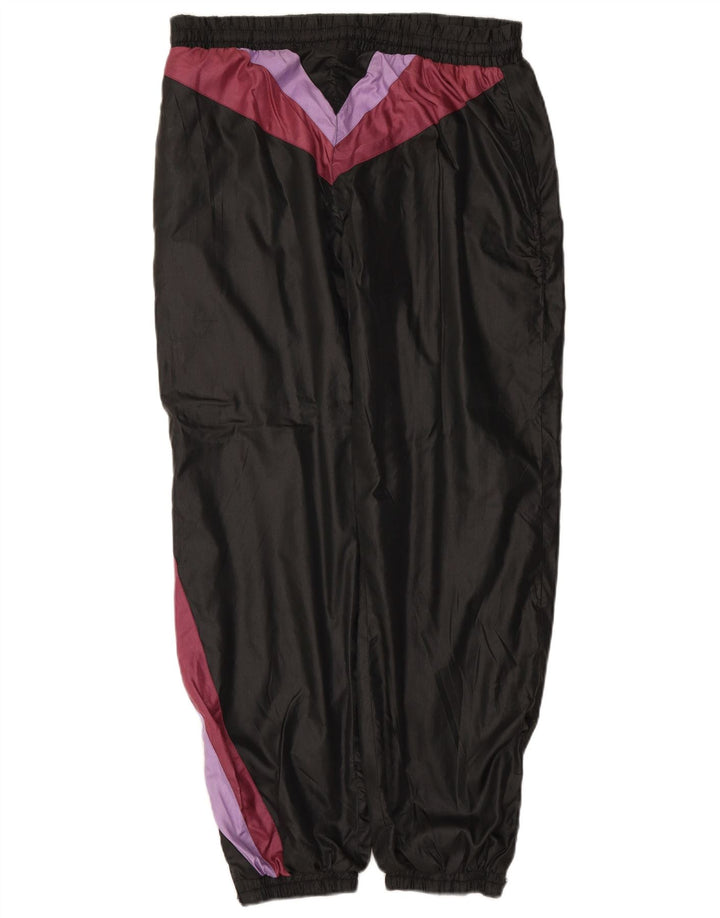 VINTAGE Pantaloni da tuta da uomo Joggers Large Black Colourblock