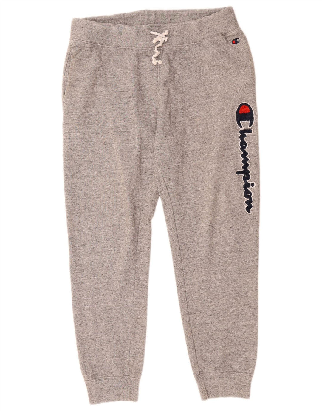 Pantaloni da tuta con grafica da uomo Champion, pantaloni da jogging, grandi, in cotone grigio screziato