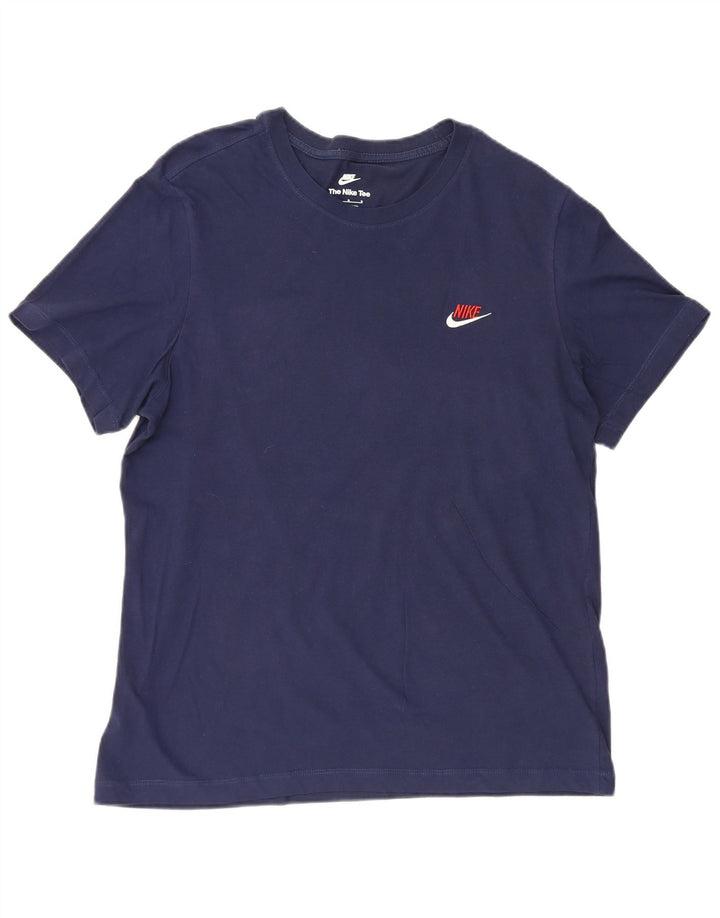 T-shirt da uomo Nike Top Large in cotone blu navy