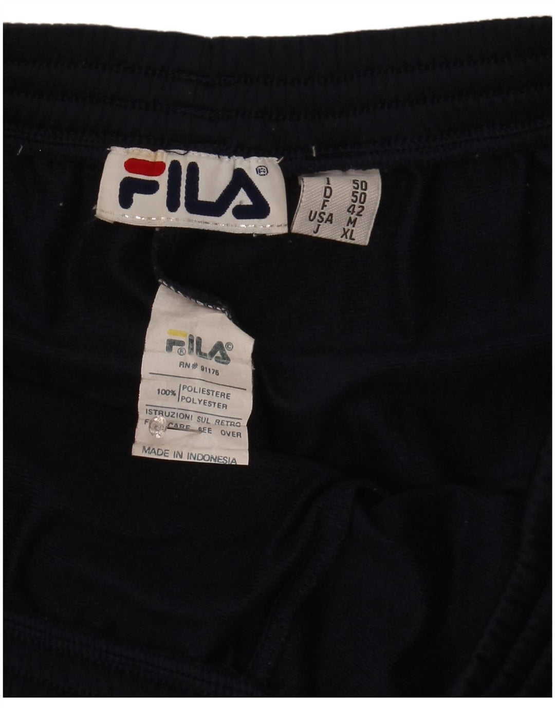 Pantaloni da tuta da uomo Fila in poliestere medio blu navy