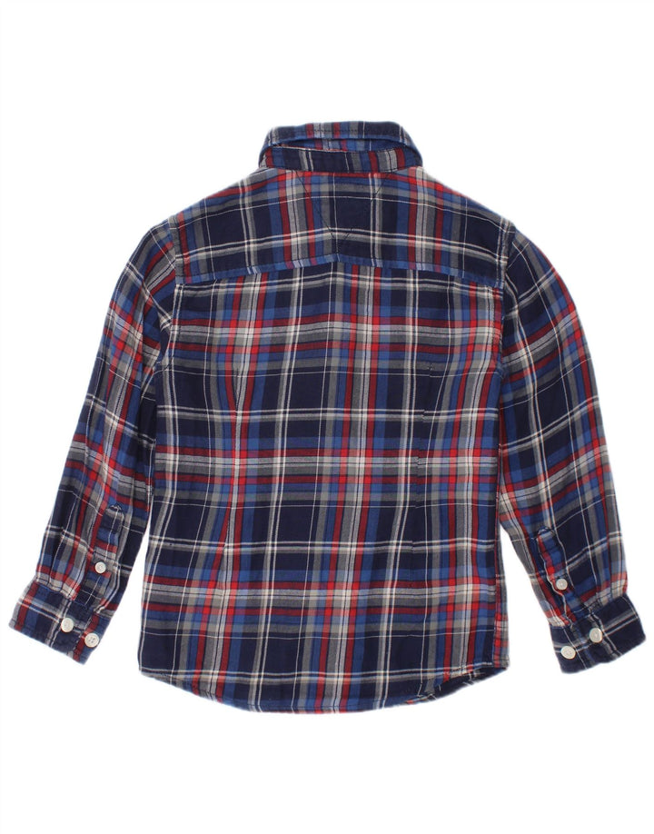 Camicia in flanella per ragazzi Tommy Hilfiger 3-4 anni in cotone a quadri blu navy