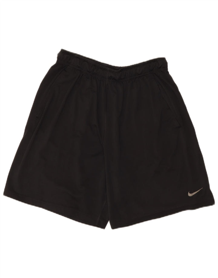 Pantaloncini sportivi Nike Dri Fit da uomo, grandi, in poliestere nero