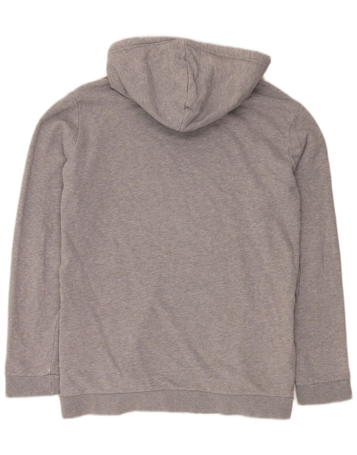 Felpa con cappuccio grafica da uomo Adidas in cotone grigio medio