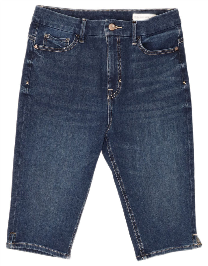 Pantaloncini di jeans da donna Marks & Spencer UK 12 medi W32 cotone blu