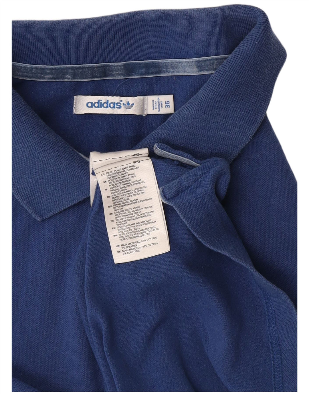 Polo Adidas da donna EU 36 piccola in cotone blu navy
