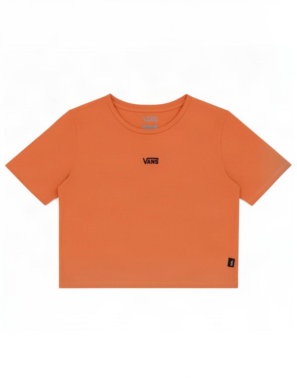 T-shirt corta da donna Vans UK 10 piccola in cotone arancione
