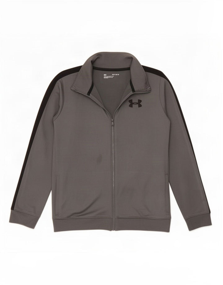 Giacca da tuta da ragazzo Under Armour 11-12 anni, grande, in poliestere grigio