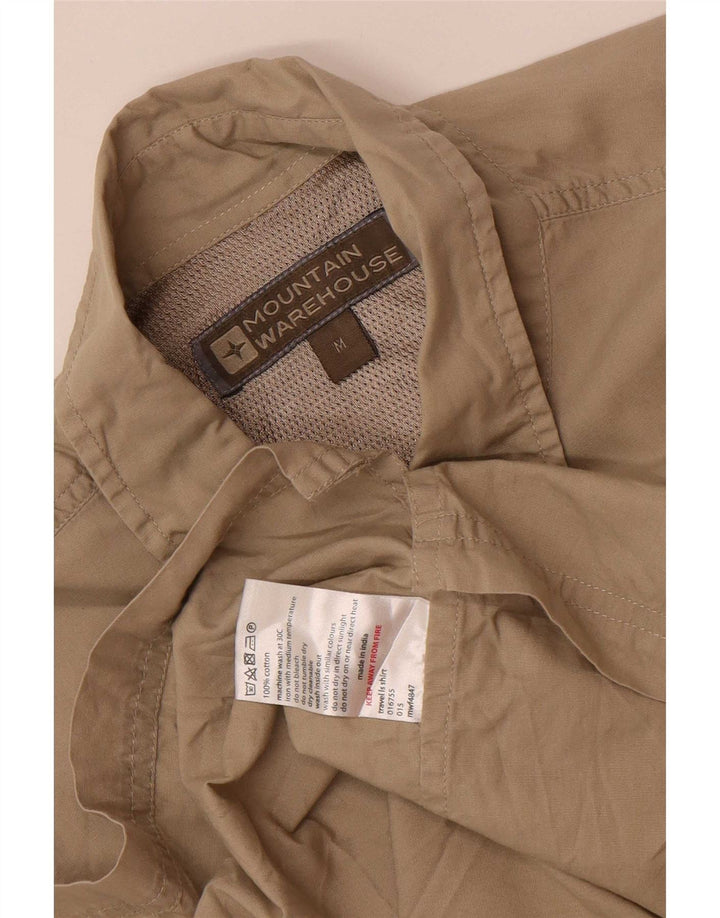 Camicia da uomo vestibilità regolare Mountain Warehouse in cotone kaki medio