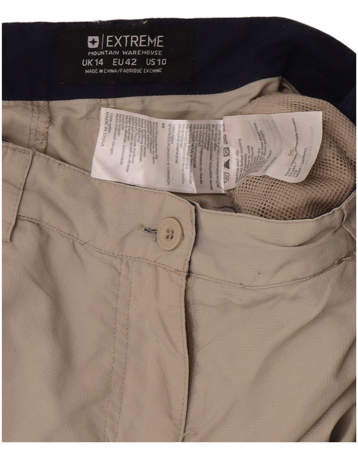 Pantaloni cargo dritti da donna Mountain Warehouse UK 14 Large W32 L31 Beige