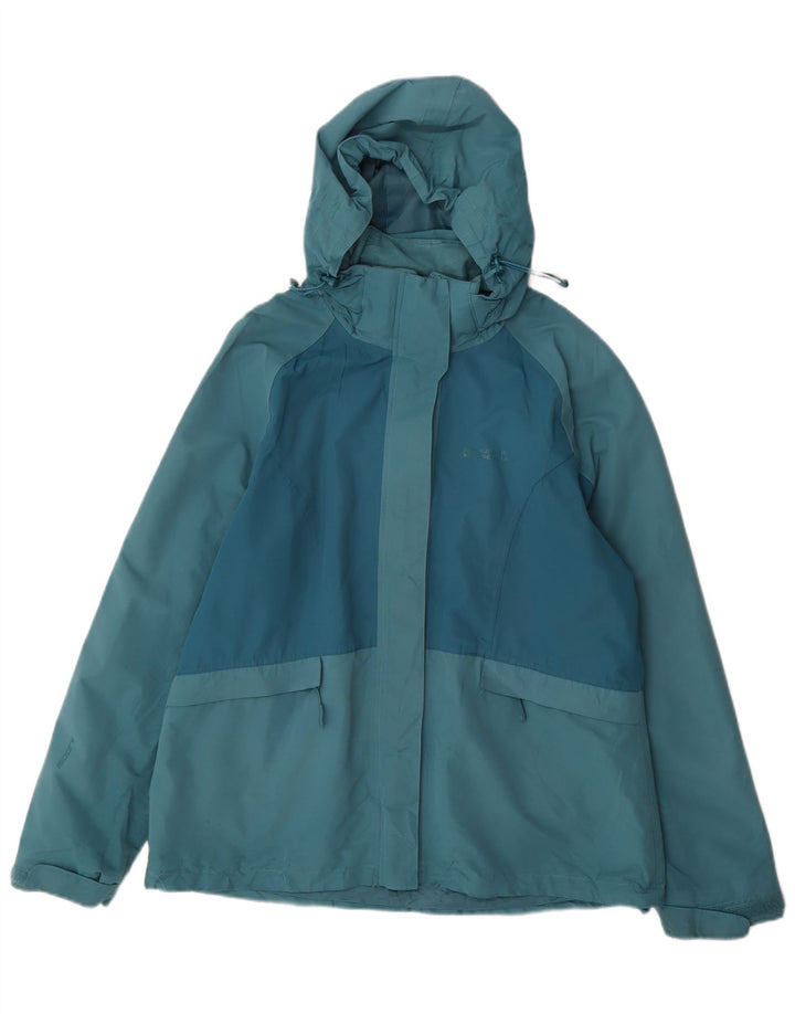 Giacca antipioggia con cappuccio da donna Mountain Warehouse UK 16 Large Blu in poliestere