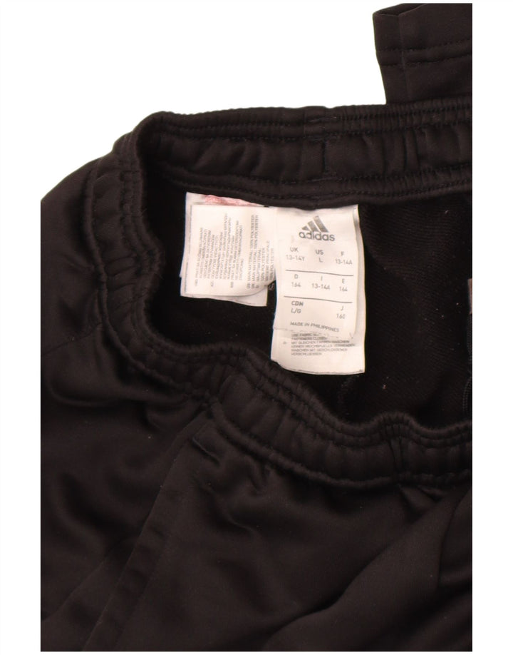 Pantaloni della tuta da ragazzo Adidas 13-14 anni in poliestere nero