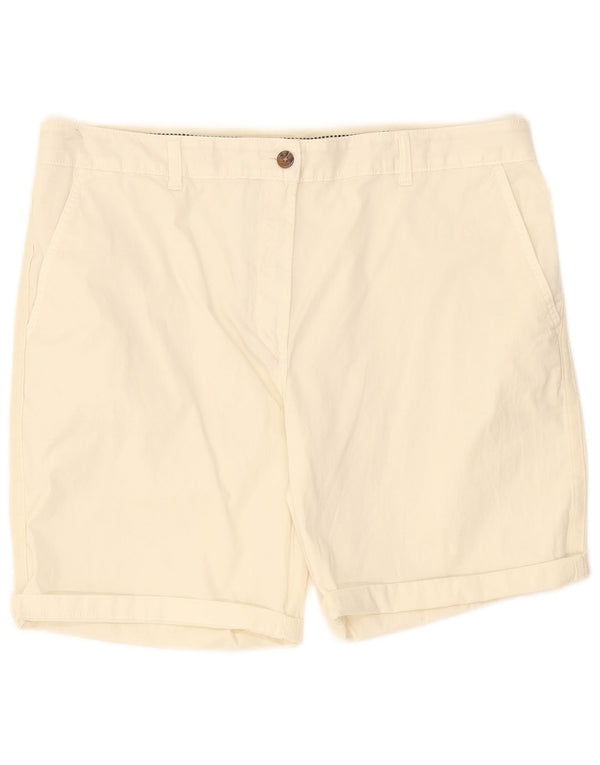 Pantaloncini chino da donna Marks & Spencer UK 18 XL W40 cotone bianco sporco