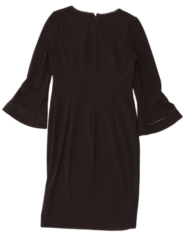 CALVIN KLEIN Abito tubino con maniche a 3/4 da donna US 8 Medio Nero Poliestere