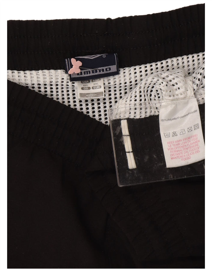 Pantaloncini sportivi grafici da uomo UMBRO 2XL poliestere nero