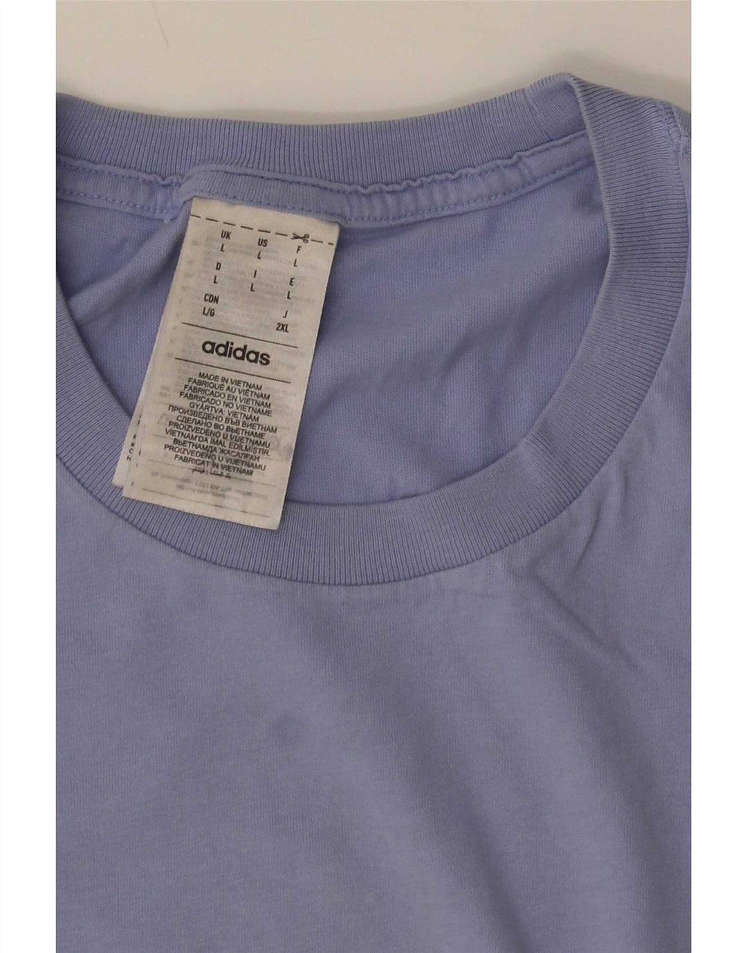Maglietta Adidas da uomo Top Large in cotone blu