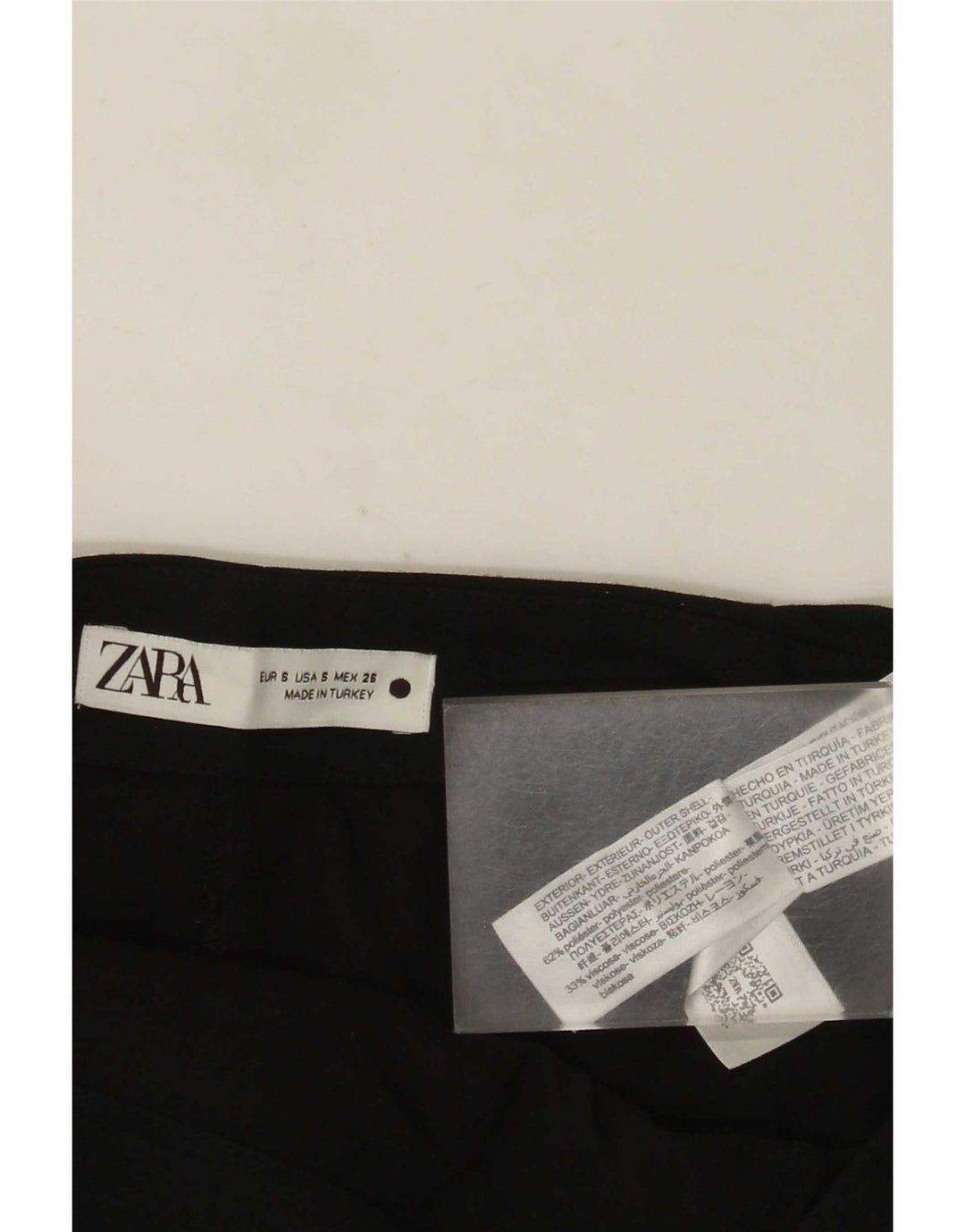 Minigonna Zara da donna piccola W26 poliestere nera