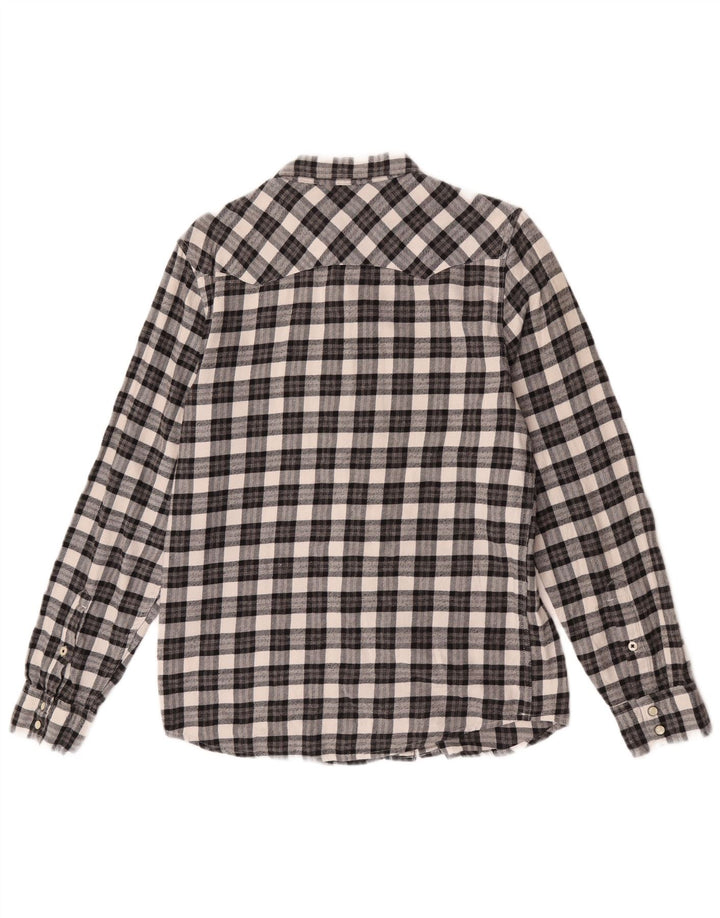 Camicia Lee da uomo in flanella dalla vestibilità regolare, piccolo cotone a quadri neri