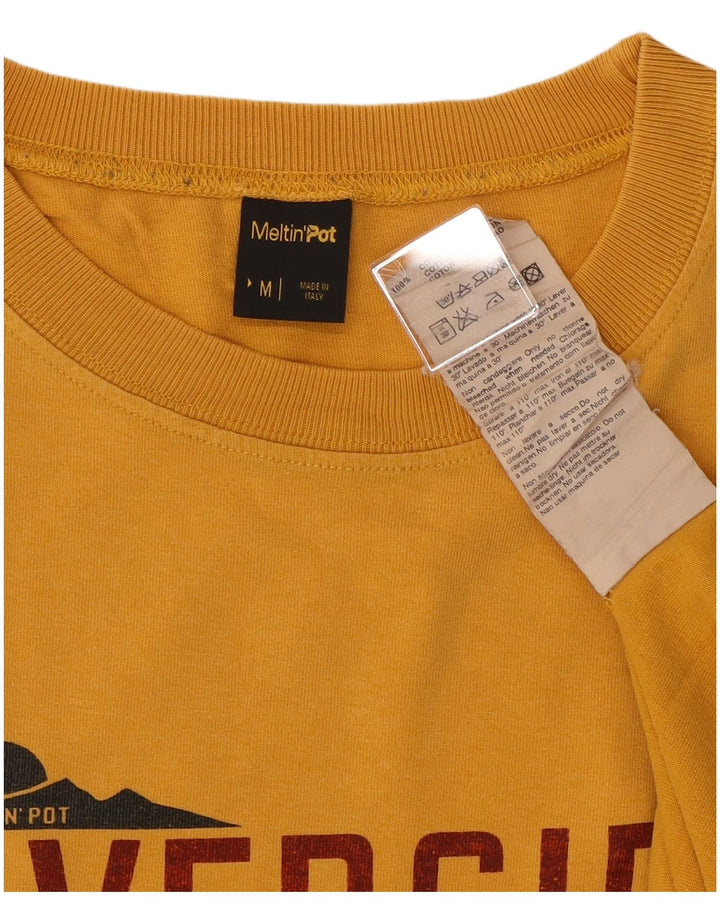 T-shirt grafica da uomo Meltin' Pot in cotone giallo medio