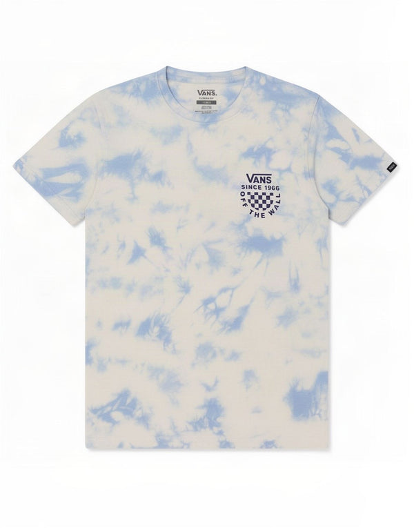 T-shirt grafica da uomo con vestibilità classica Vans XS in cotone tie-dye blu