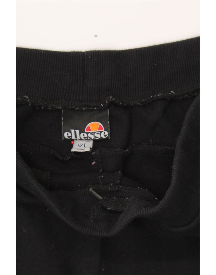 ELLESSE Mens Tracksuit Trousers Large Black Cotton Vintage Ellesse and Second-Hand Ellesse from Messina Hembry 