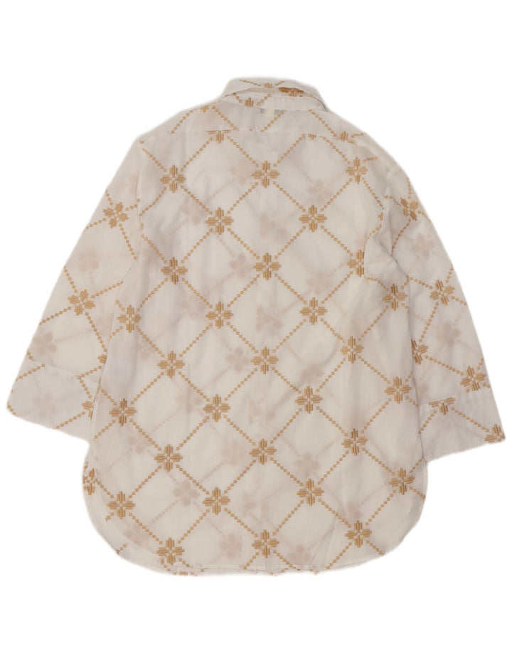 Camicia oversize da donna ALTAMIRA UK 14 Cotone geometrico bianco medio