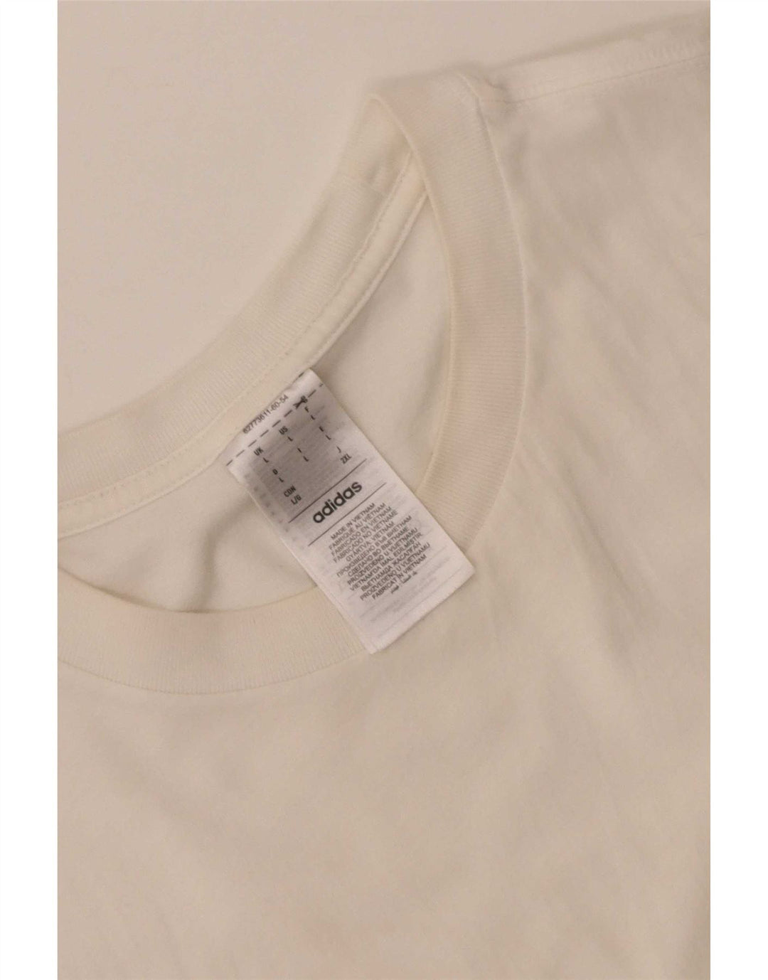 Maglietta Adidas da uomo Top Large in cotone bianco