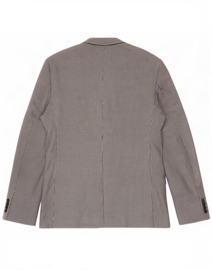 Giacca blazer a 2 bottoni da uomo Zara EU 52 grande pied de poule nero