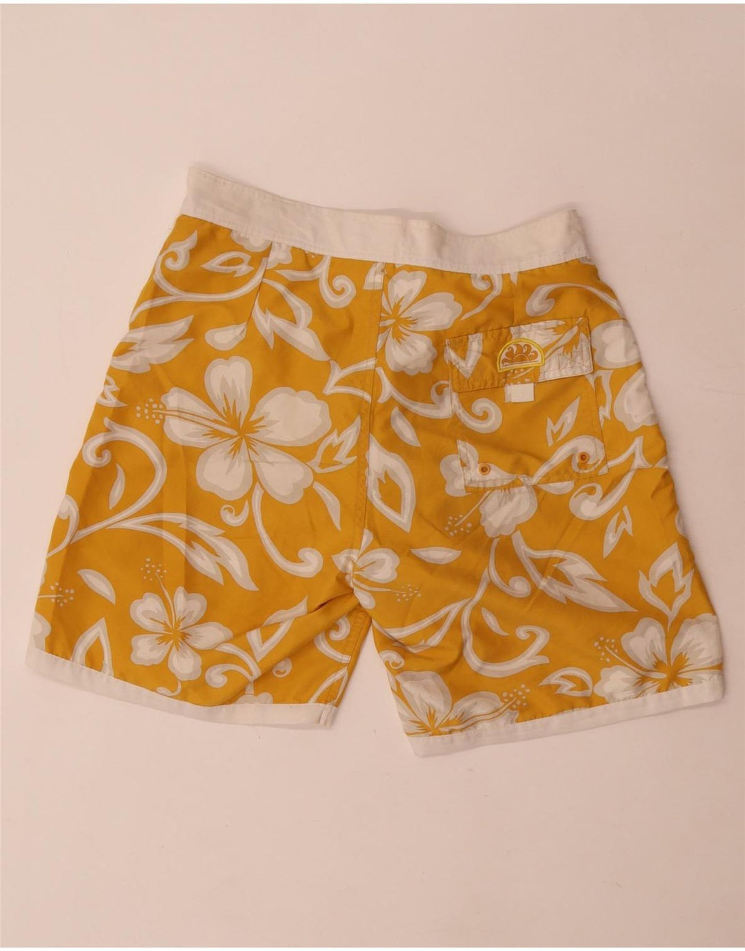 Pantaloncini da bagno da uomo Sundek IT 48 Poliestere floreale giallo medio