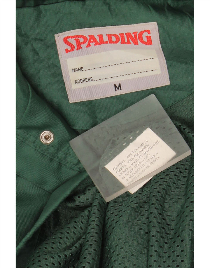 Giacca antipioggia da uomo Spalding vestibilità ampia con cappuccio UK 38 Poliammide verde medio