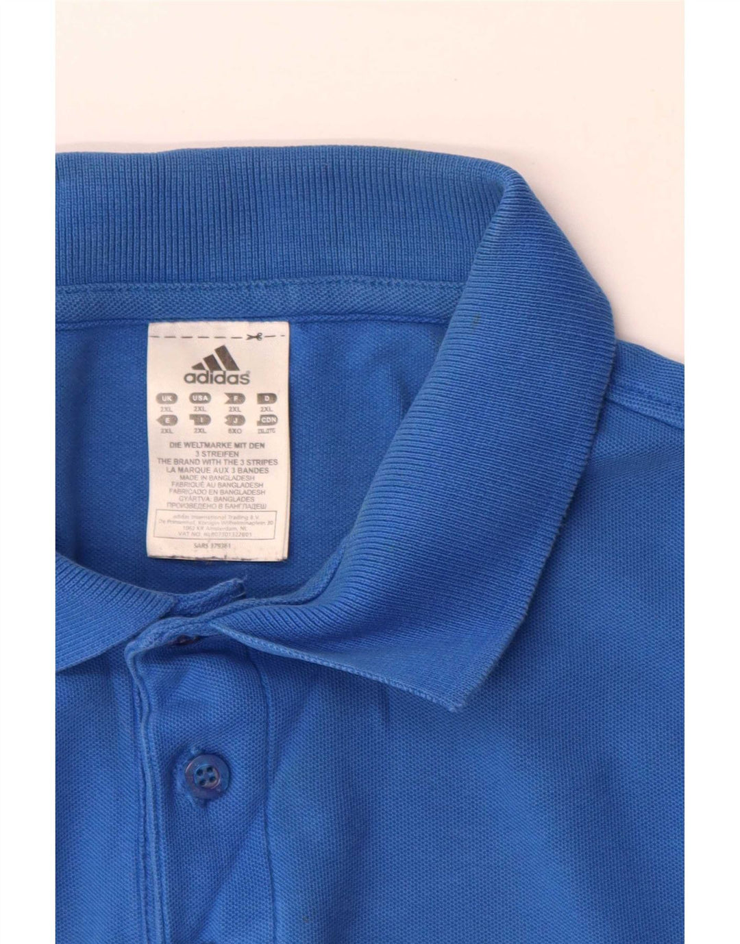 Polo Adidas da uomo 2XL in cotone blu