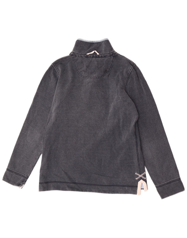 Crew Clothing Felpa da donna con collo abbottonato Maglione UK 10 Small Blu navy