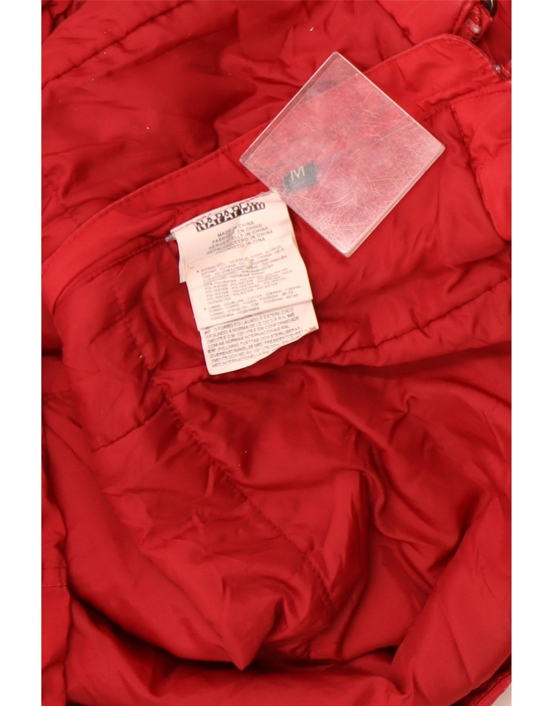 Giacca anorak con cappuccio grafico da donna NAPAPIJRI UK 14 poliestere rosso medio