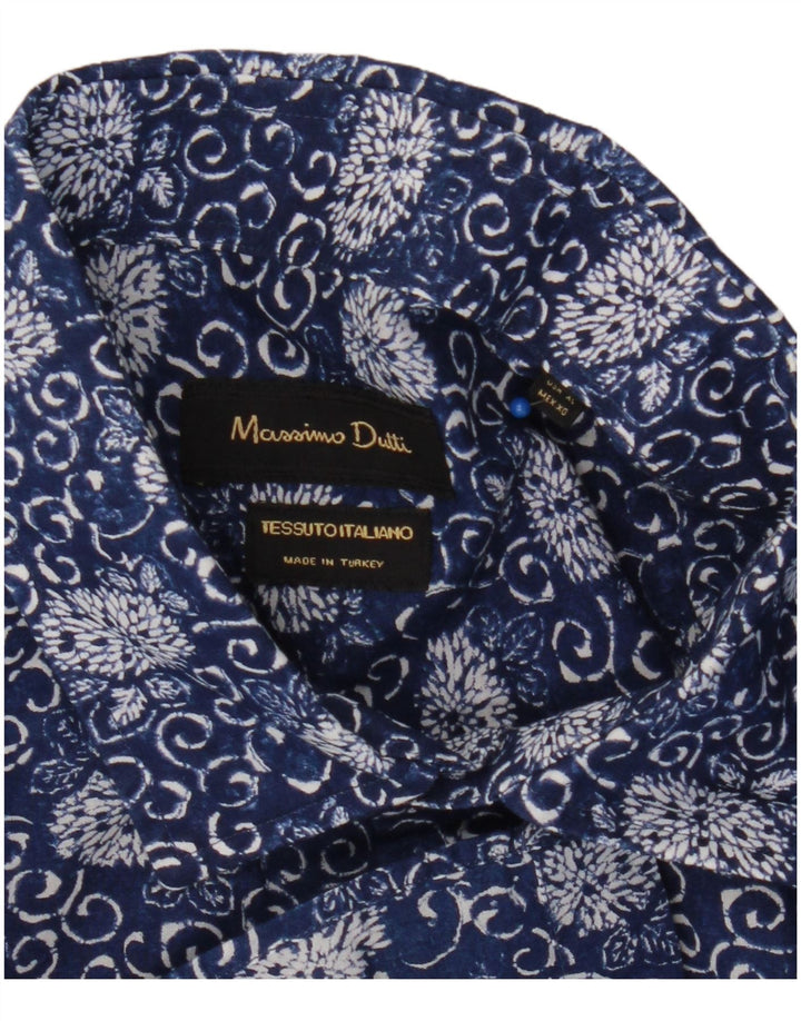 Camicia da uomo Massimo Dutti XL Blu navy floreale