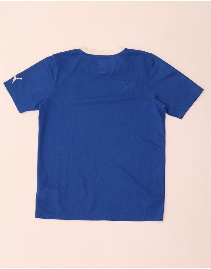 T-shirt grafica da ragazzo Puma Top 13-14 anni in poliestere blu