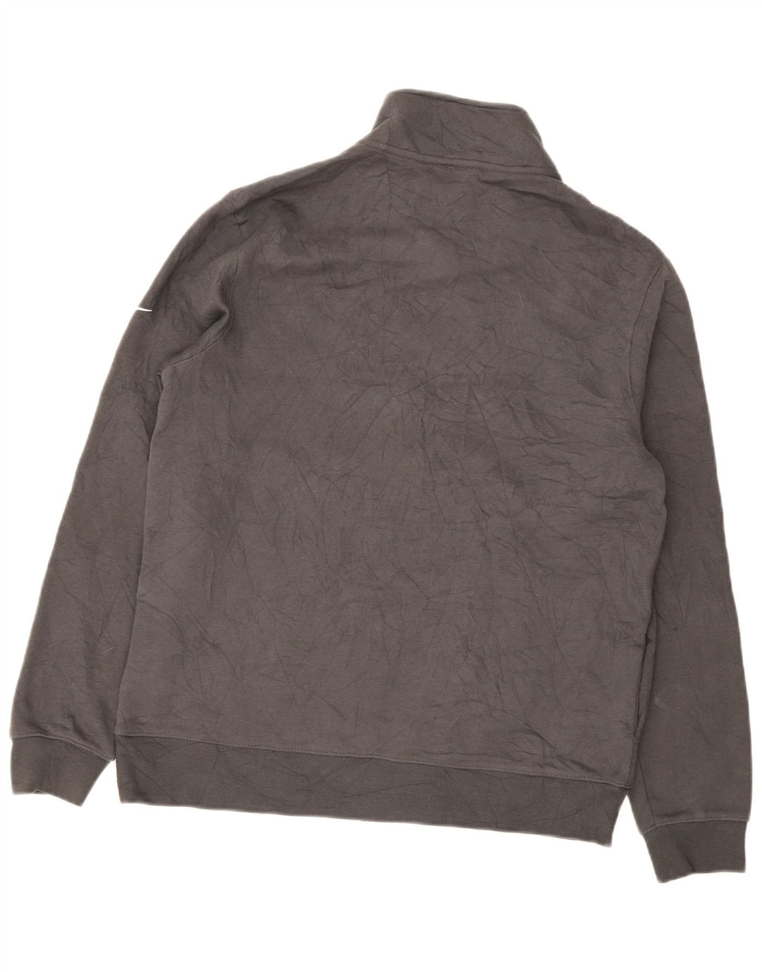 Felpa Nike Uomo con collo con zip, maglione grande, cotone grigio