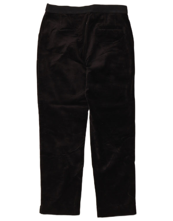 Pantaloni corti in velluto da donna Marks & Spencer UK 8 piccoli W28 L25 neri