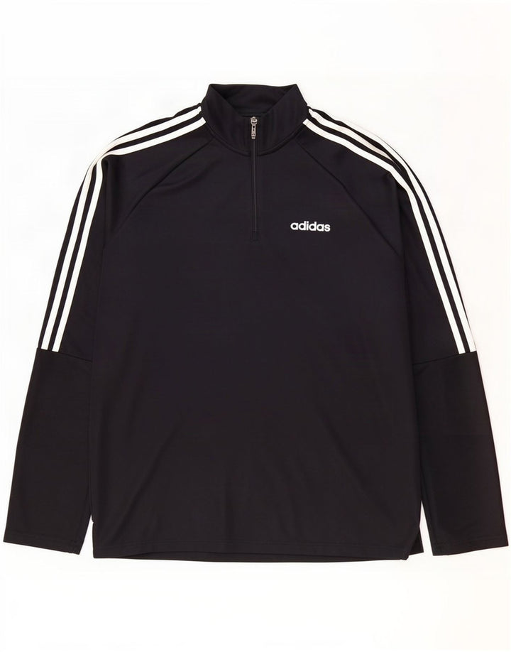 Adidas Uomo Aeroready Zip Collo Pullover Tuta Top XL Poliestere Nero