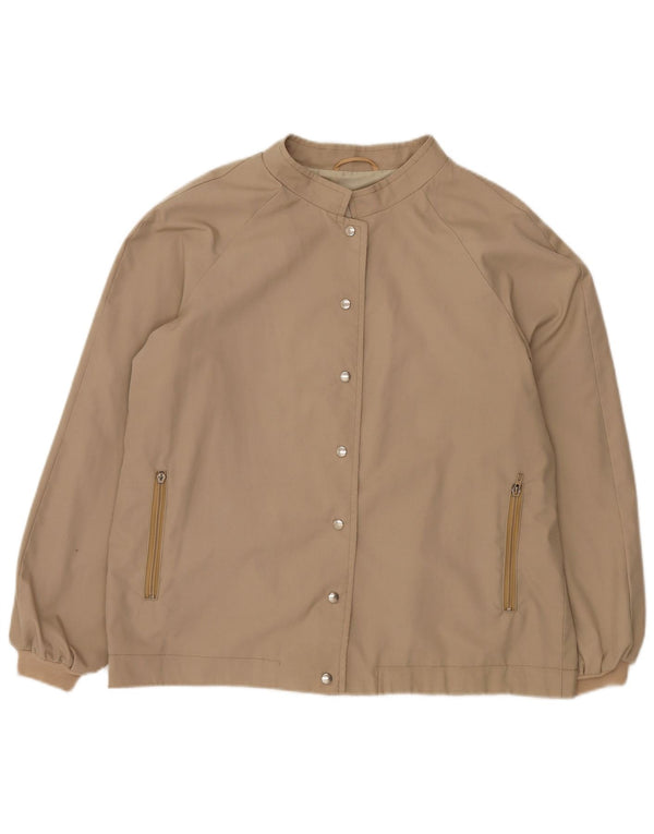 Giubbotto bomber da donna VINTAGE UK 14 grande beige