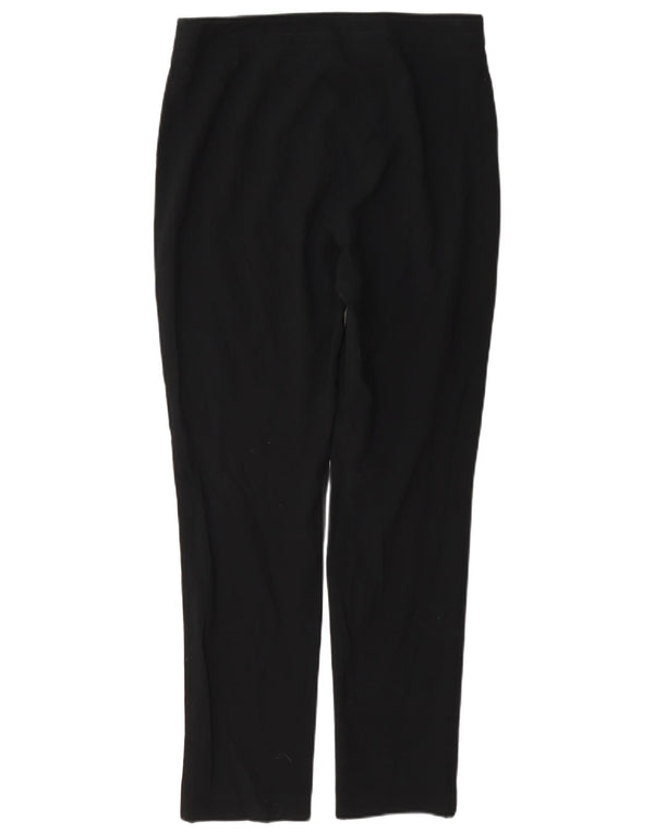 Pantaloni casual dritti da donna Marks & Spencer UK 10 piccoli W32 L29 neri