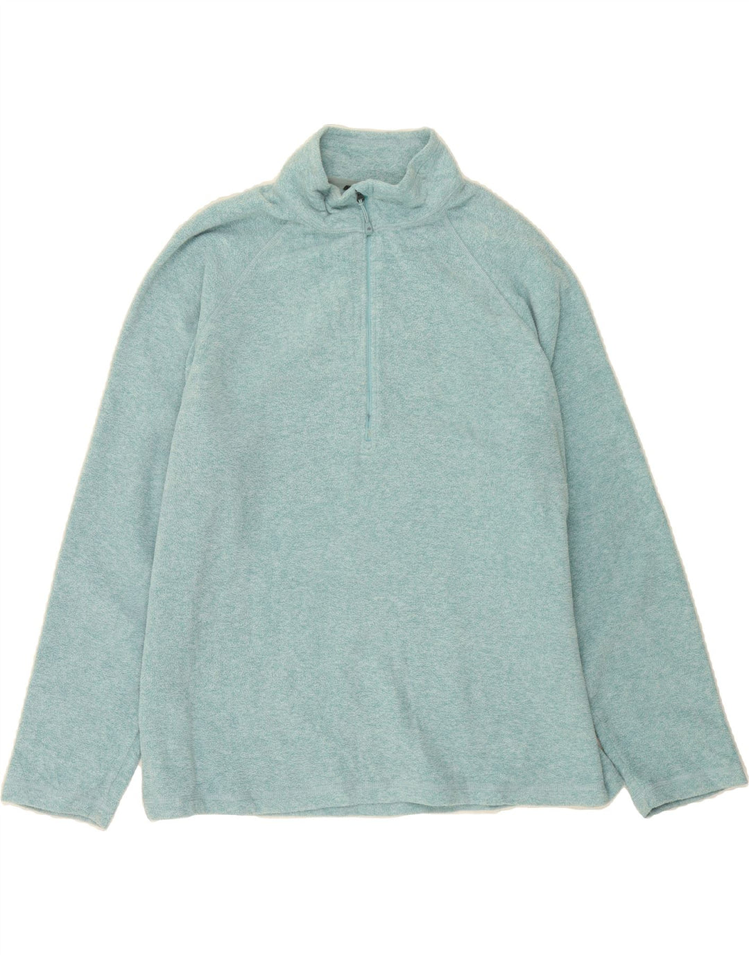 EDDIE BAUER Womens Zip Neck Fleece Jumper UK 20 2XL Turquoise Polyester Vintage Eddie Bauer and Second-Hand Eddie Bauer from Messina Hembry 