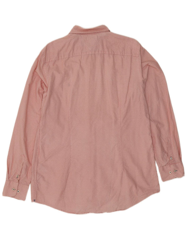 Camicia slim fit da uomo Tommy Hilfiger XL cotone maculato rosa