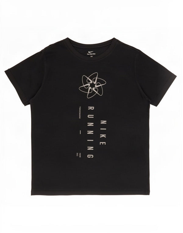 T-shirt grafica Nike Dri Fit da uomo, grande, in cotone nero
