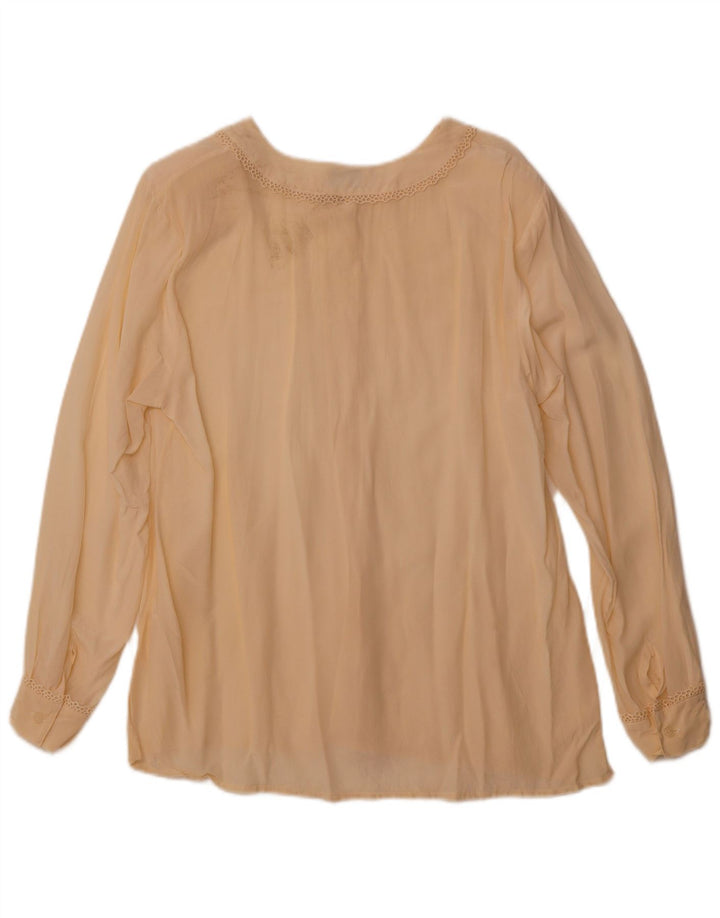 Camicetta da donna trasparente VINTAGE UK 14 Seta beige media