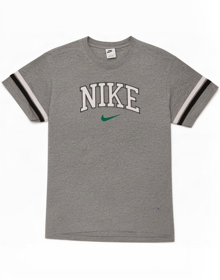 T-shirt grafica da uomo Nike Top in cotone a righe piccole grigie